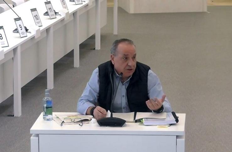 O perito enxeñeiro industrial José Manuel Lamela, no xuízo do accidente do Alvia. CAPTURA / Europa Press