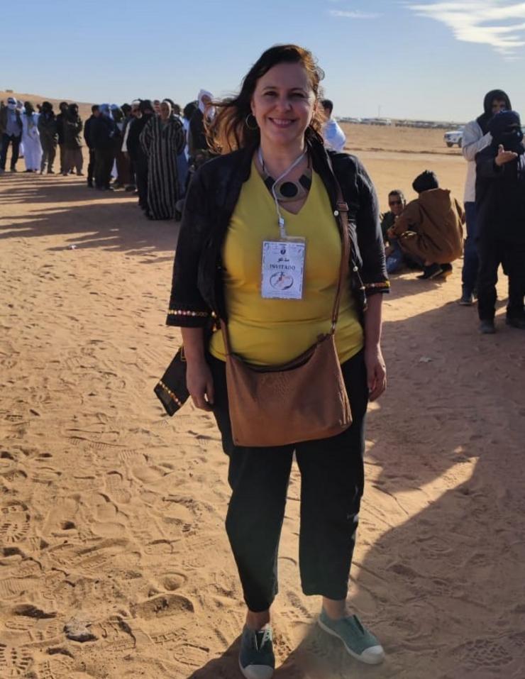 A eurodeputada do BNG e vicepresidenta do Intergrupo do Sahara Occidental da Eurocámara, Ana Miranda, participa no XVI Congreso da Fronte Polisario. BNG / Europa Press
