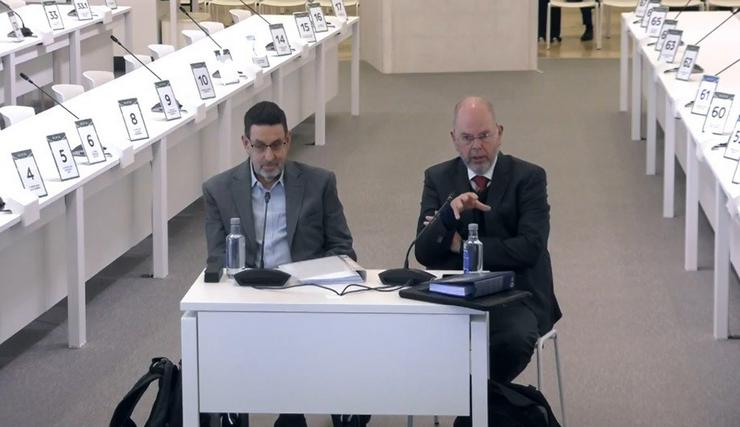 Os peritos que elaboraron un informe para QBE, no xuízo do Alvia. CAPTURA / Europa Press