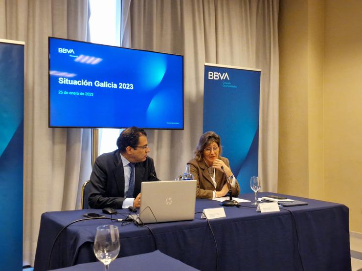 Miguel Cardoso e Marta Alonso este mércores en Vigo.. PEDRO DAVILA-EUROPA PRESS / Europa Press