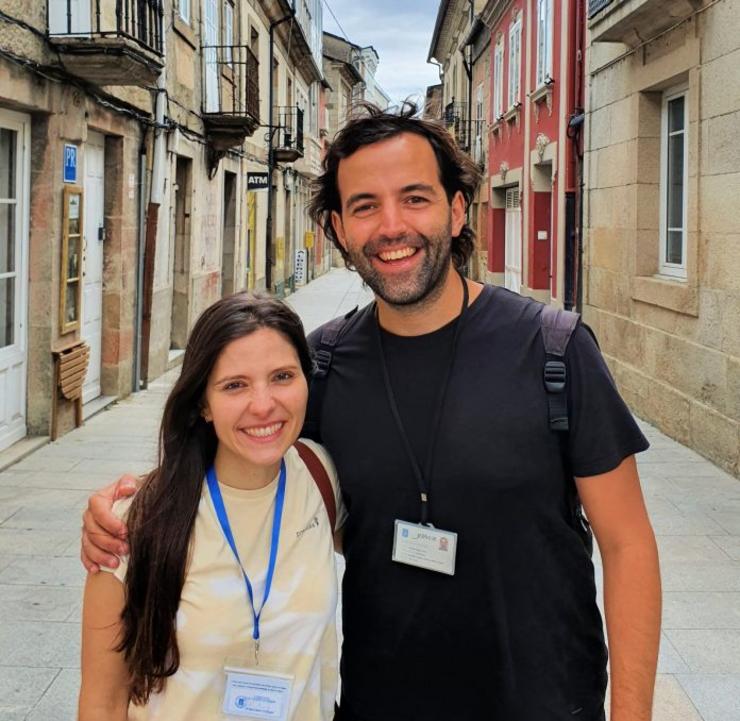 Silvia Mondelo con Guido Guía en Sarria / Ana M. Dopazo