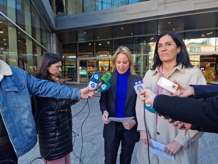Marta Fernández-Tapias e Paula Prado este venres en Vigo / PEDRO DAVILA-EUROPA PRESS