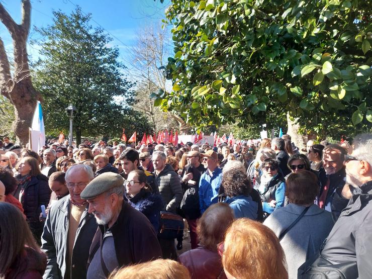 Manifestación de SOS Sanidade Pública en Santiago / remitida