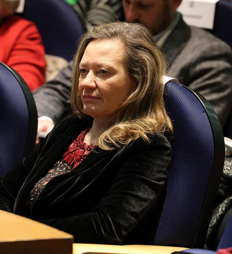 A delegada de Goberno contra a violencia de xénero, Vitoria Rosell, durante unha conferenciaen Madrid / Europa Press