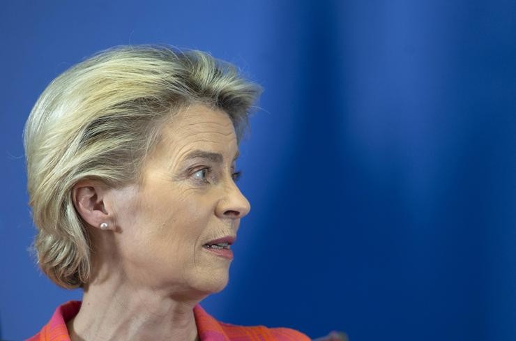 Arquivo - A presidenta da Comisión Europea, Ursula von der Leyen, intervén despois da súa reunión co presidente do Goberno, na sede de Rede Eléctrica de España, a 16 de xuño de 2021, en Alcobendas, Madrid (España).. EUROPA PRESS/A.Ortega.POOL - Europa Press / Europa Press