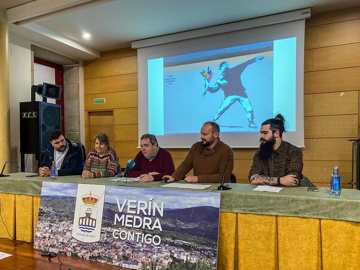 Presentación 'Verín, territorio Bansky'. Foto: Concello de Verín.