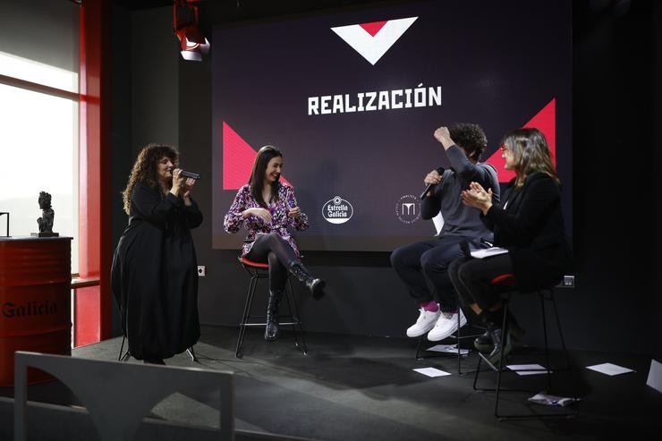 Esther Estévez, Iolanda Muíños e Xosé A. Touriñán presentan os finalistas dos XXI Premios Mestre Mateo / ACADEMIA GALEGA DO AUDIOVISUAL / Europa Press