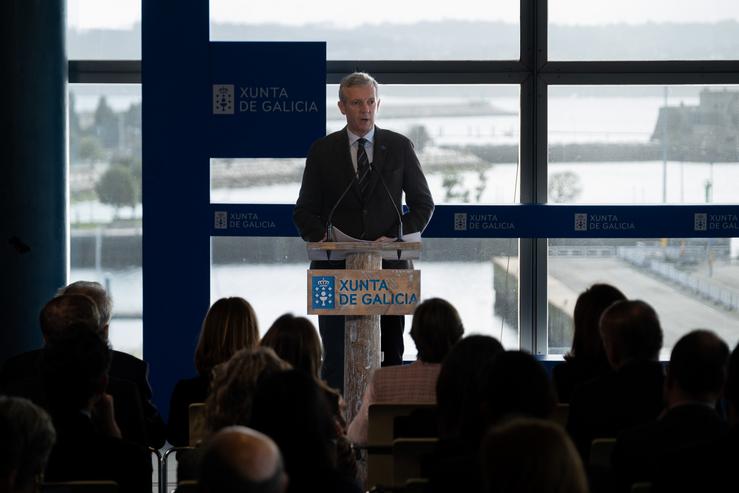 O presidente da Xunta, Alfonso Rueda, na inauguración dunhas xornadas sobre a futura Lei de Ordenación do Litoral / Europa Press