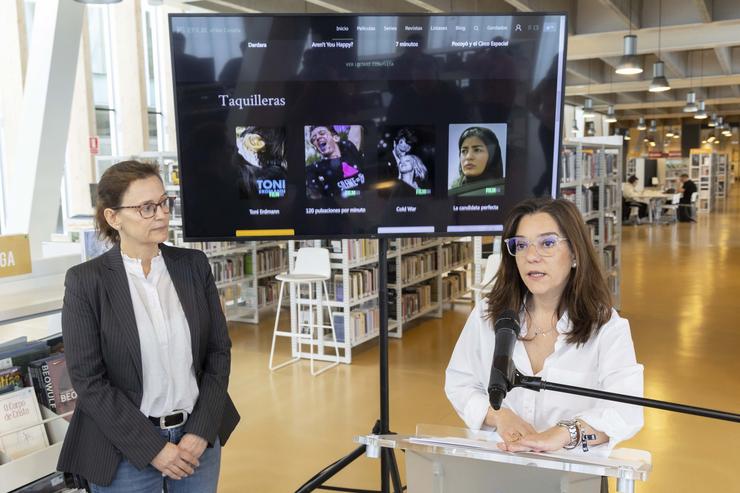 A alcaldesa da Coruña, Inés Rey, presenta a plataforma Coruña eFilm / Europa Press