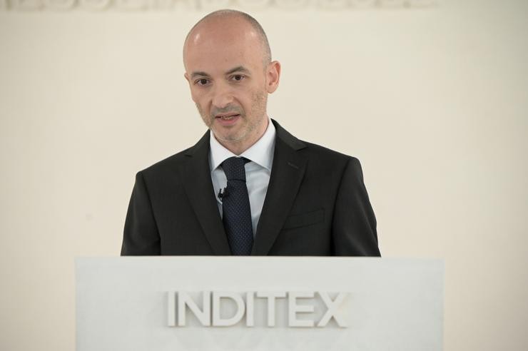 O conselleiro delegado de Inditex, Óscar García Maceiras, durante a presentación dos resultados do Grupo / M. Dylan - Europa Press