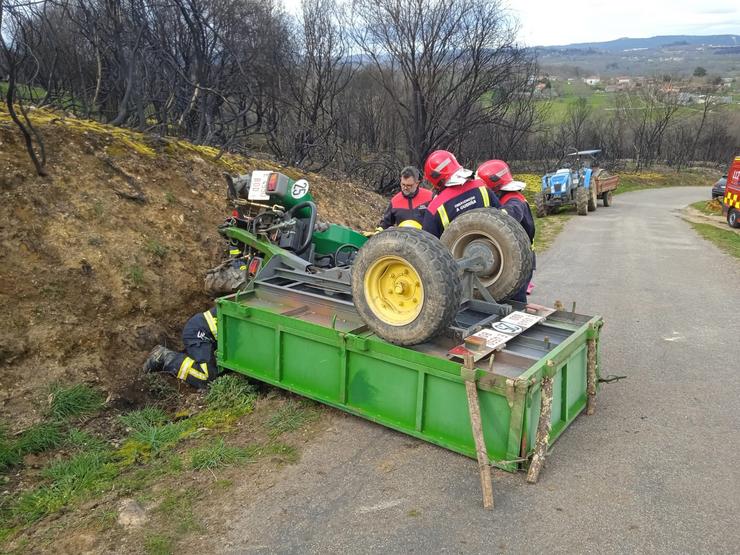 Accidente dun tractor 