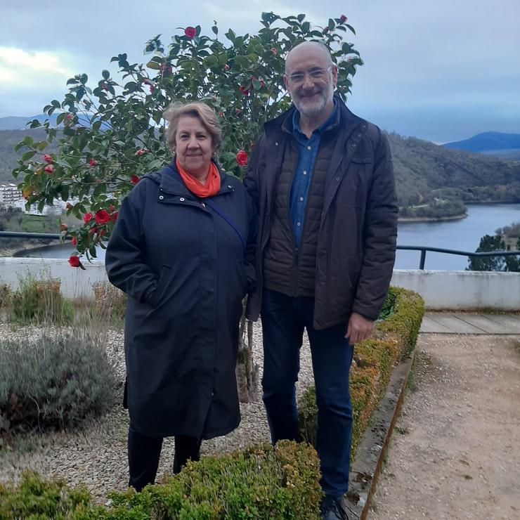 Emilia Somoza con Secundino Fdez. Foto: BNG Viana do Bolo.,