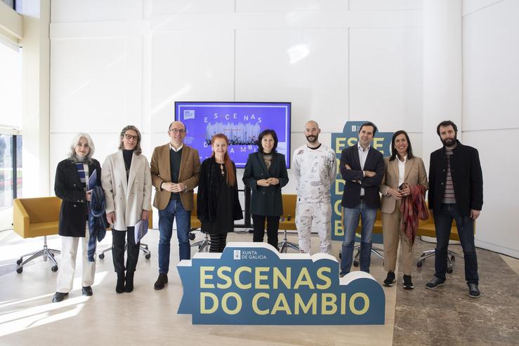 O director xeral de Cultura, Anxo M. Lorenzo, participa na rolda de prensa de presentación da 9ª edición do festival de teatro, danza e arte en acción 'Escenas do Cambio'.. XUNTA 