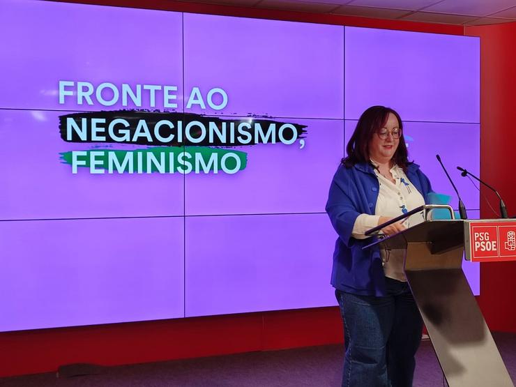 A secretaria de Igualdade do PSdeG,  Silvia Fraga, presenta a campaña da formación polo 8 de marzo / Europa Press