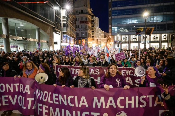 Manifestación pola igualdade de xénero convocada pola Plataforma Feminista Galega e Marcha Mundial das Mulleres no 8M. M. DYLAN