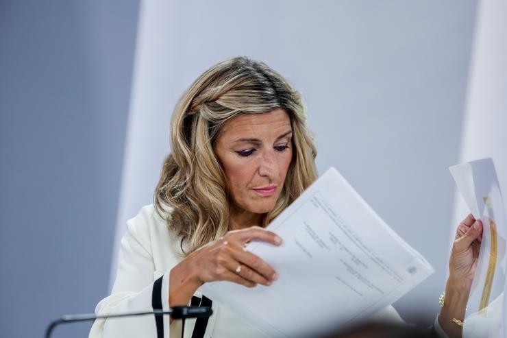 A vicepresidenta segunda do Goberno e ministra de Traballo, Yolanda Díaz / Ricardo Rubio - Europa Press