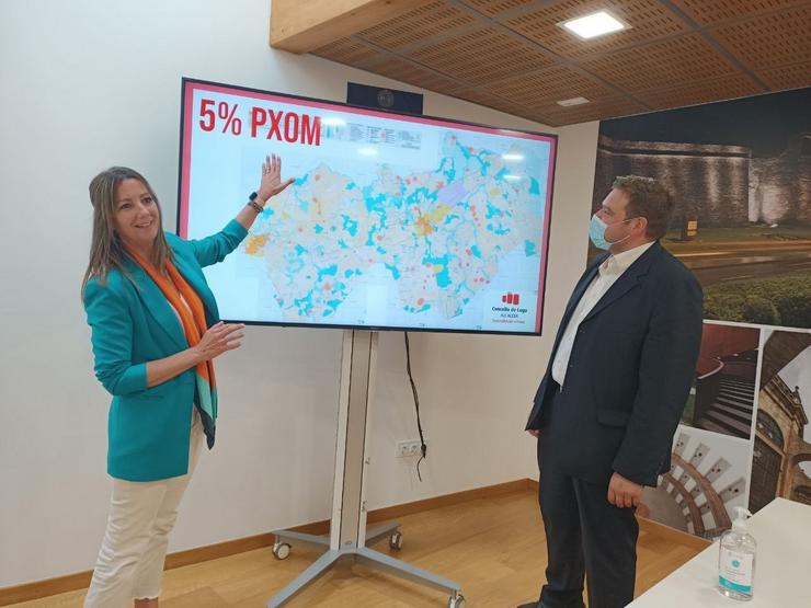 A alcaldesa de Lugo, Lara Méndez, nunha imaxe de arquivo na presentación do 5% da PXOM de Lugo. CONCELLO DE LUGO 