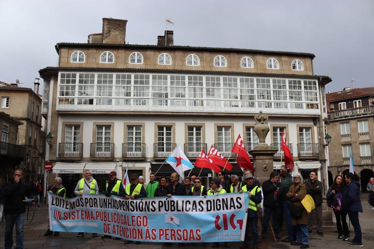 Xubilados e pensionistas da CIG piden a recuperación de "dereitos perdidos" coas reformas das pensións. CIG / Europa Press