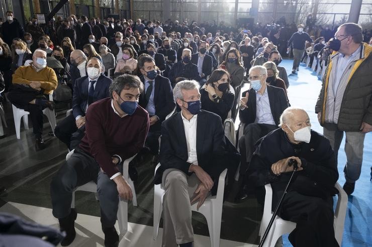 José Manuel Romay Beccaría xunto a Alfonso Rueda e Diego Calvo nun acto do PPdeG / Cesar Argina - EP