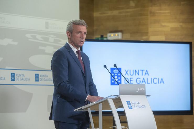 Alfonso Rueda en rolda de prensa. Europa Press 