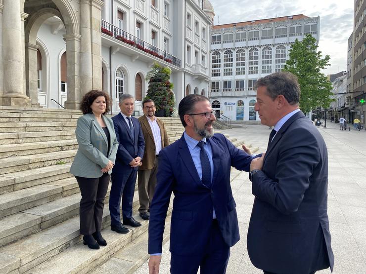 O delegado do Goberno en Galicia, José Ramón Gómez Besteiro, reúnese co alcalde de Ferrol, Anxo Mato.. DELEGACIÓN DO GOBERNO EN GALICIA 
