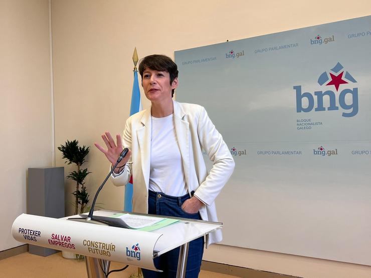 A portavoz nacional do BNG, Ana Pontón, pide a reprobación do presidente da Deputación de Ourense, Manuel Baltar / Europa Press