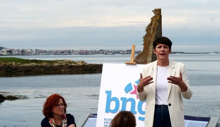 A líder do BNG, Ana Pontón, nun acto en Cambados (Pontevedra). BNG / Europa Press
