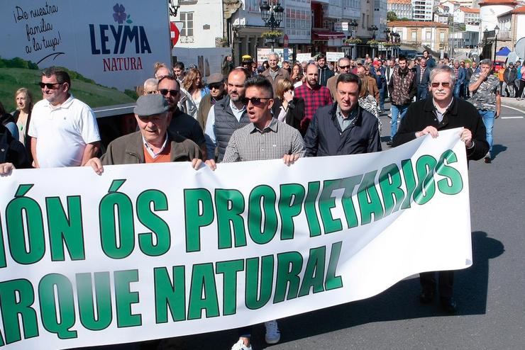 Manifestación contra o Plan de Xestión das Fragas do Eume. PSDEG / Europa Press