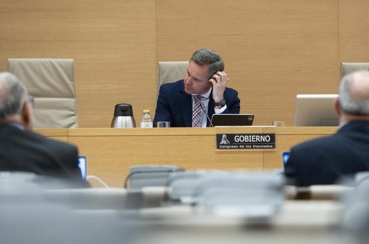 O ministro de Sanidade, José Miñones, durante unha comisión de Sanidade e Consumo, no Congreso dos Deputados, a 10 de maio de 2023, en Madrid (España). Durante a súa comparecencia, o ministro informou sobre as liñas xerais de actuación da súa de. Alberto Ortega - Europa Press / Europa Press