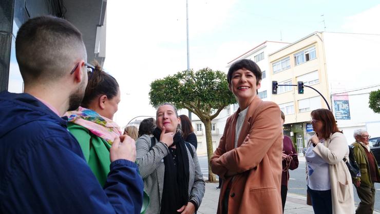 A líder do BNG, Ana Pontón, en Narón. BNG 