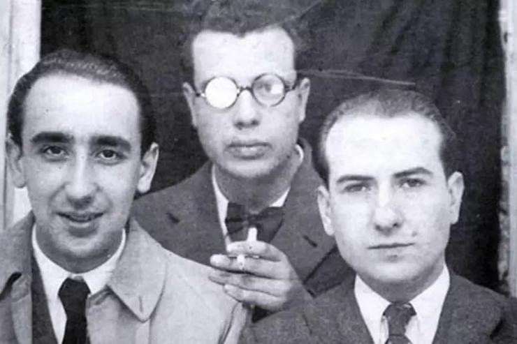 Álvaro Cunqueiro, Francisco Fernández del Riego e Carvalho Calero 