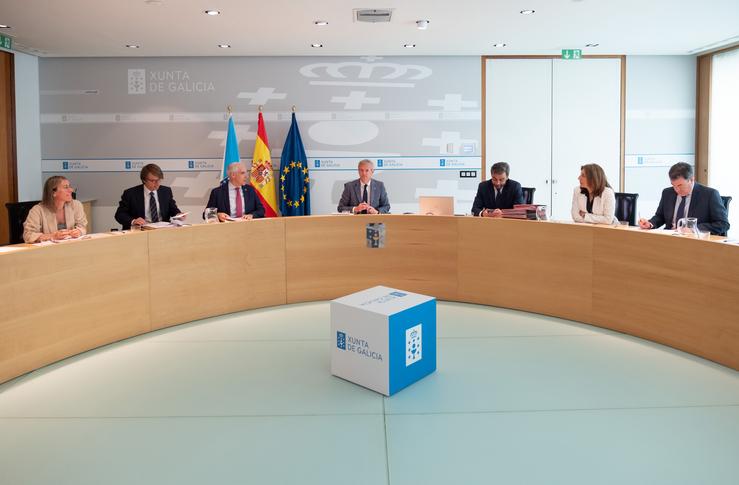 O titular do Executivo galego, Alfonso Rueda, preside a reunión do Consello da Xunta / DAVID CABEZON - Europa Press