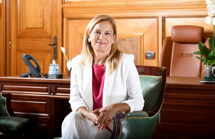 A presidenta da Deputación de Pontevedra, Carmela Silva, nunha entrevista / depo.gal