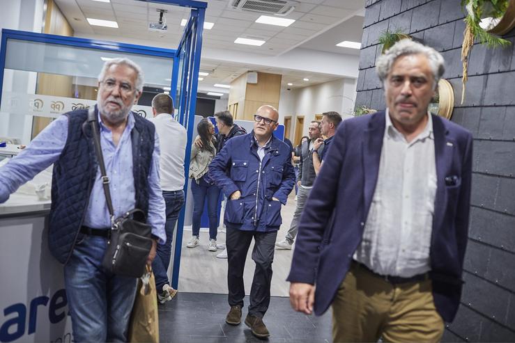 Eleccións municipais en Ourense con Manuel Cabezas e Manuel Baltar na sede do PP en Ourense 