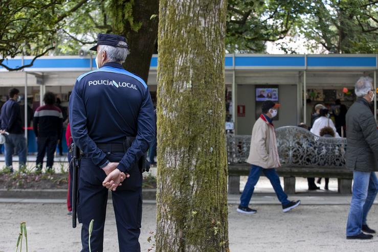 Policía Local na Alameda de Santiago de Compostela 