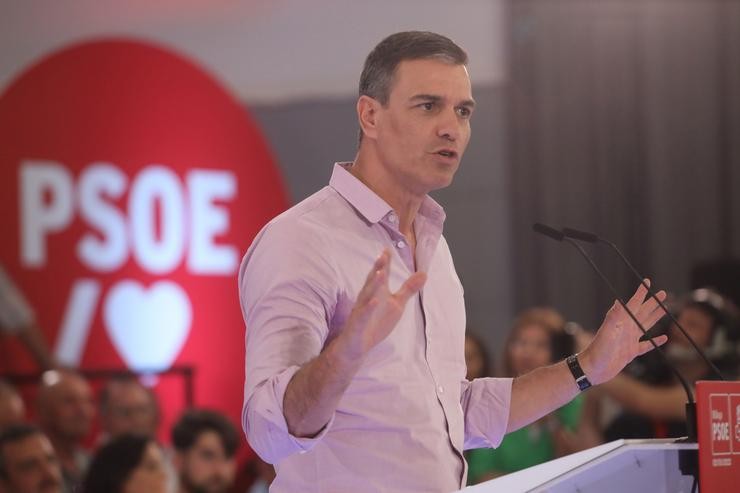 O secretario xeral do PSOE e presidente do Goberno, Pedro Sánchez