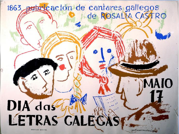 Cartel do  Día das Letras Galegas 1963 