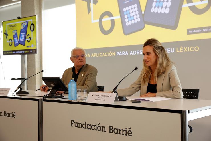 O presidente da RAG e a directora da Fundación Barrié 