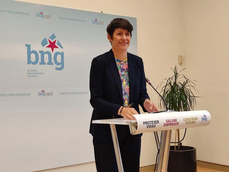 A portavoz nacional do BNG, Ana Pontón, en rolda de prensa / Europa Press