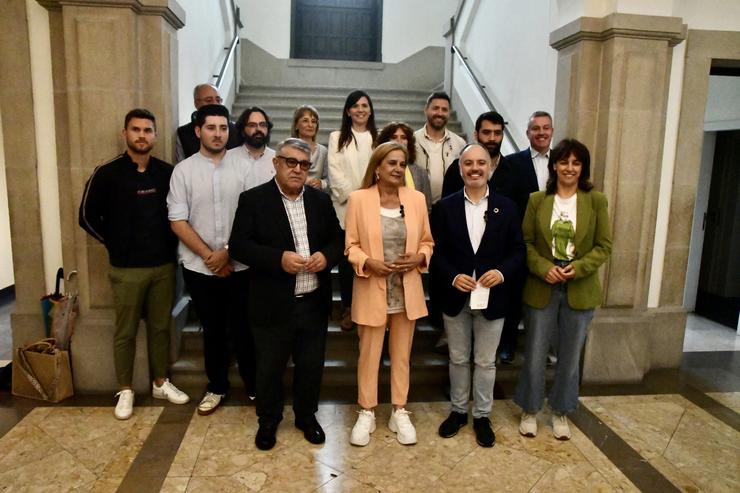 Integrantes das candidaturas do PSdeG pola provincia de Pontevedra para as eleccións xerais do 23 de xullo. PSDEG / Europa Press