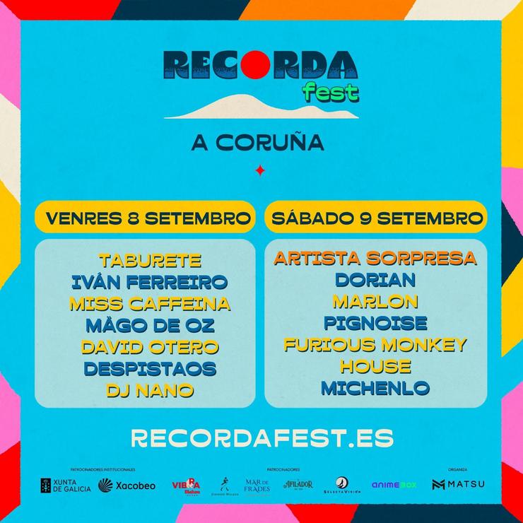Cartel do Recorda Fest. RECORDA FEST / Europa Press