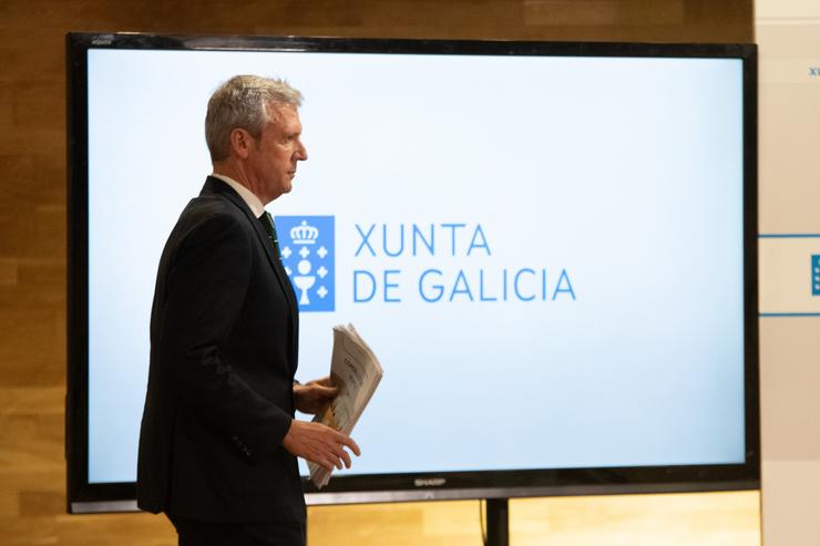 O presidente da Xunta, Alfonso Rueda, comparece tras a reunión semanal do Consello / XUNTA - Europa Press