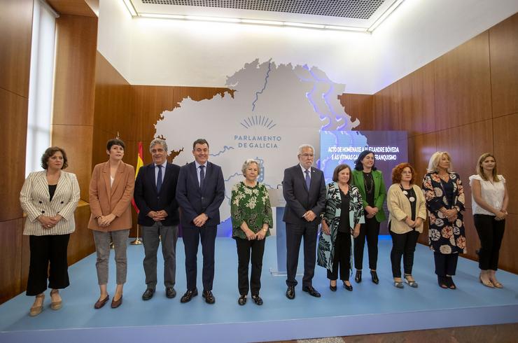 Acto de homenaxe a Alexandre Bóveda e aos represaliados durante o franquismo no Parlamento de Galicia.. CONCHI PAZ 