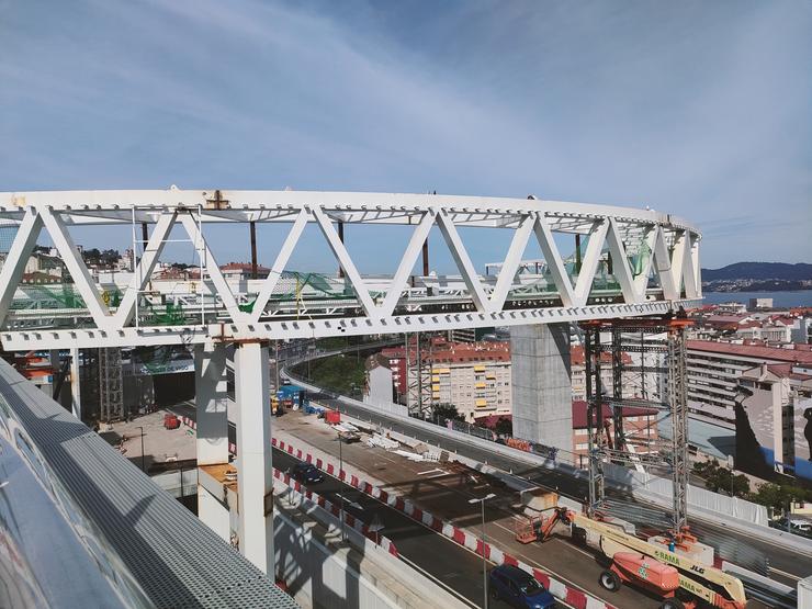 Obras do ascensor Halo en Vigo 