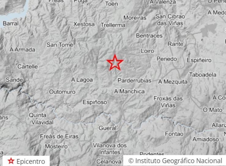 Terremoto na Merca / INSTITUTO XEOGRÁFICO NACIONAL