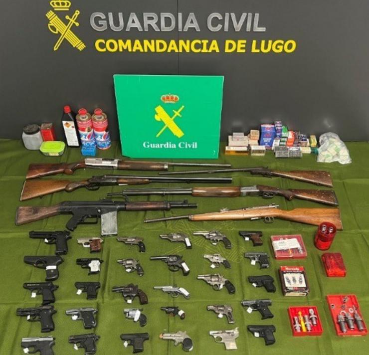 Desmantelan na Fonsagrada (Lugo) un taller clandestino no que se modificaban armas. GARDA CIVIL / Europa Press