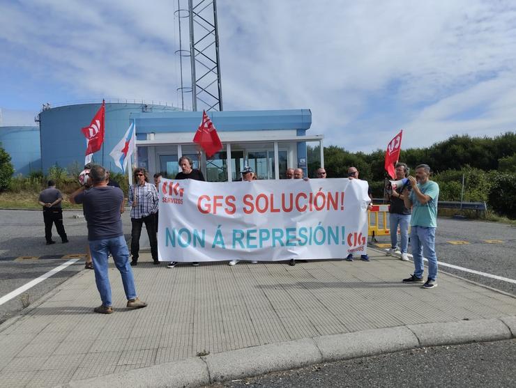 Concentración de GFS, en Ferrol (A Coruña). CIG 