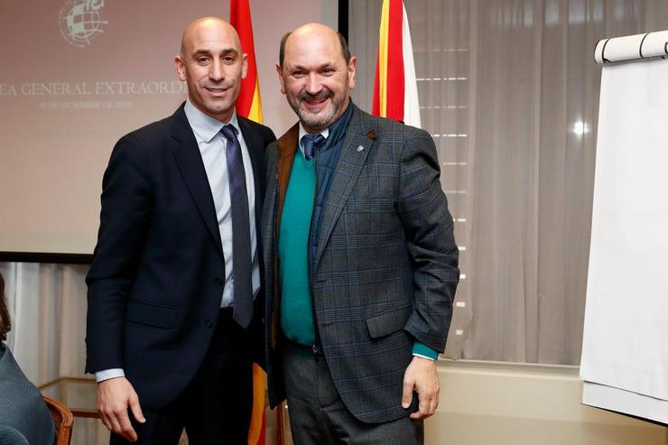 Luis Rubiales e Rafael Louzán / RFEB