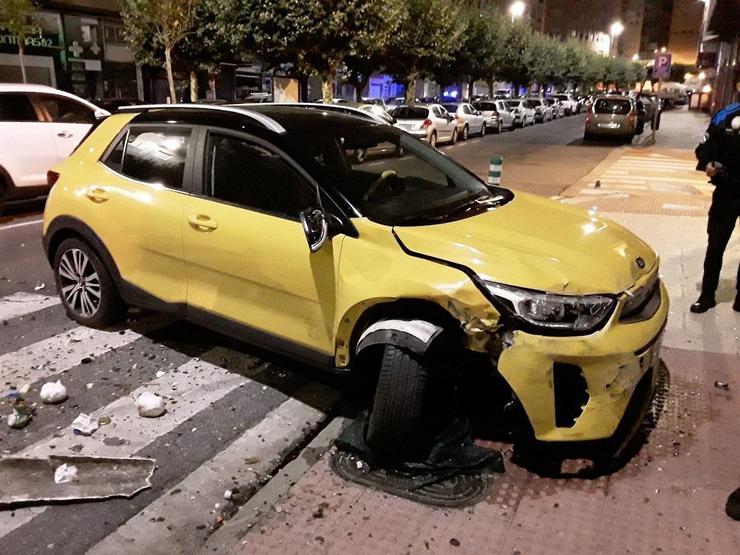 Accidente dun condutor ebrio en Lugo / POLICÍA LOCAL 