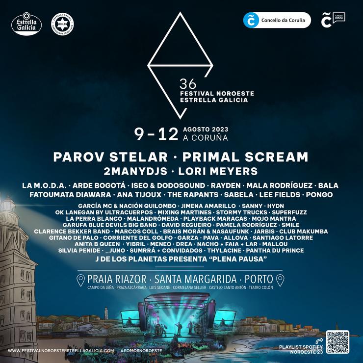 Cartel do Festival Noroeste Estrella Galicia 2023 / FESTIVAL NOROESTE ESTRELLA GALICIA